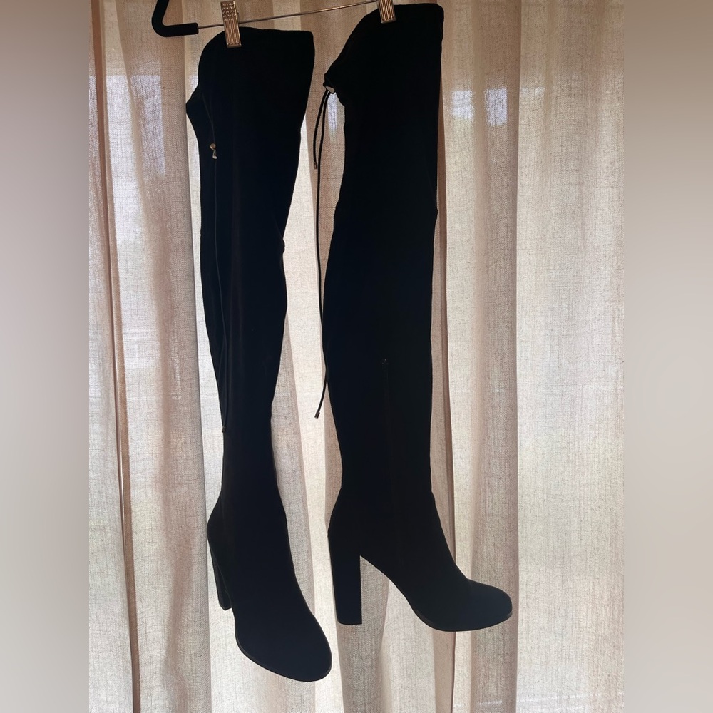 ASOS Kingdom Stretch Over the Knee Suede Boots